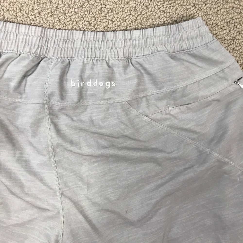 Birddogs Boom Athletic Shorts Mens XL Long Gray Lined Gym Running Workout Pocket - Picture 4 of 7